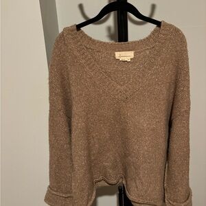 Anthropologie cozy Tan Sweater